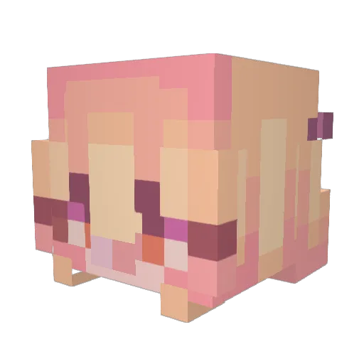 loverrquinn Minecraft avatar head, 3D render