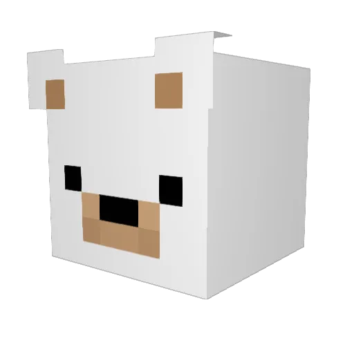 lovesaber Minecraft avatar head, 3D render