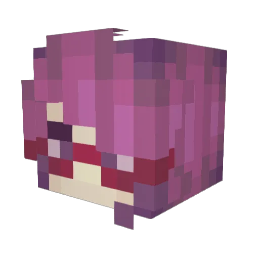 lovesaps Minecraft avatar head, 3D render