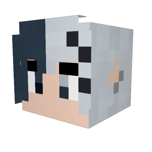 loveseven Minecraft avatar head, 3D render