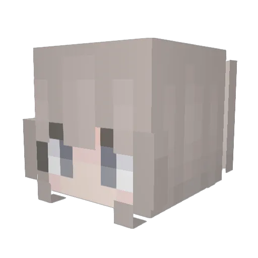 lovesisi Minecraft avatar head, 3D render