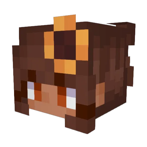 lovesunnie Minecraft avatar head, 3D render