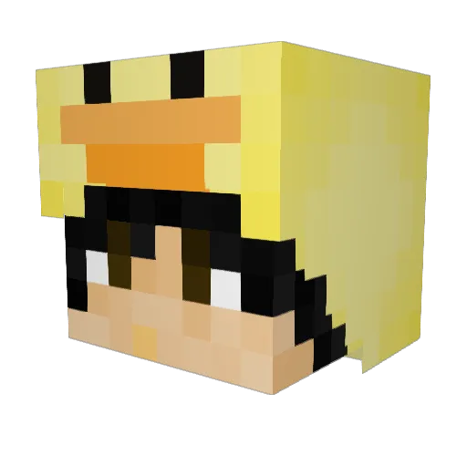 loveszns Minecraft avatar head, 3D render