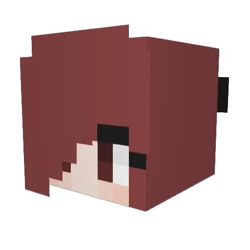 lovethevoid Minecraft avatar head, 3D render