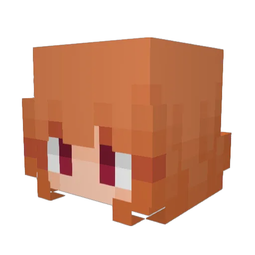 loveume Minecraft avatar head, 3D render