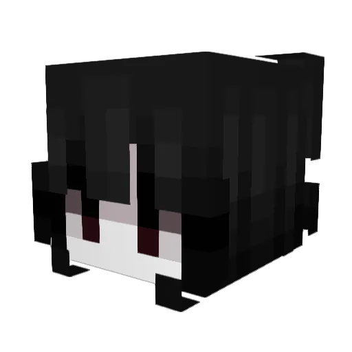 loveuse Minecraft avatar head, 3D render