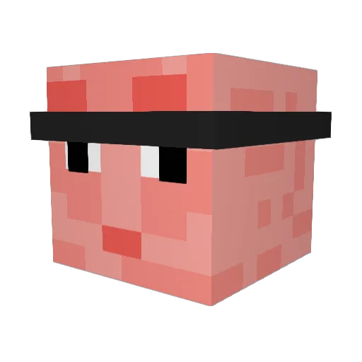 lovewiki Minecraft avatar head, 3D render
