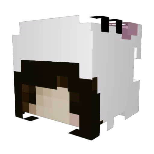 lovilii Minecraft avatar head, 3D render