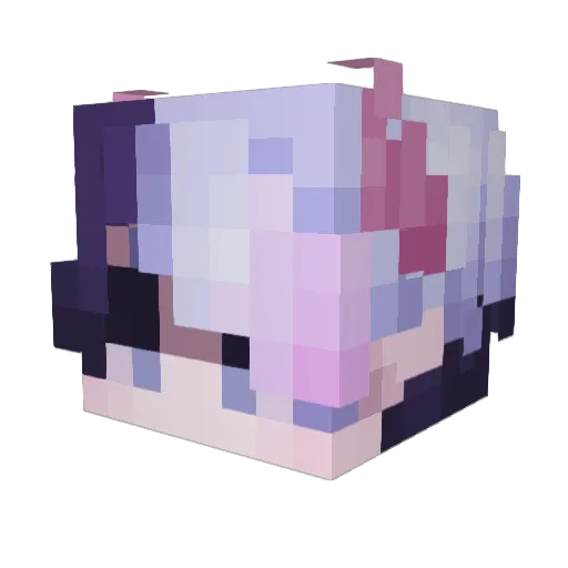 lovily Minecraft avatar head, 3D render