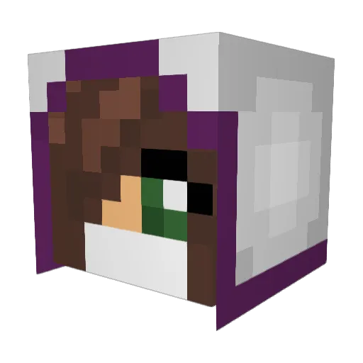 loving_angel Minecraft avatar head, 3D render