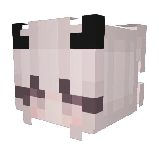 lovingful Minecraft avatar head, 3D render