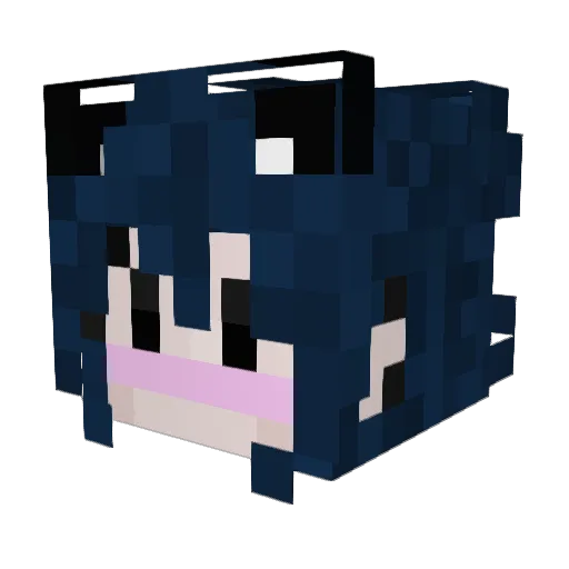lovingnight Minecraft avatar head, 3D render