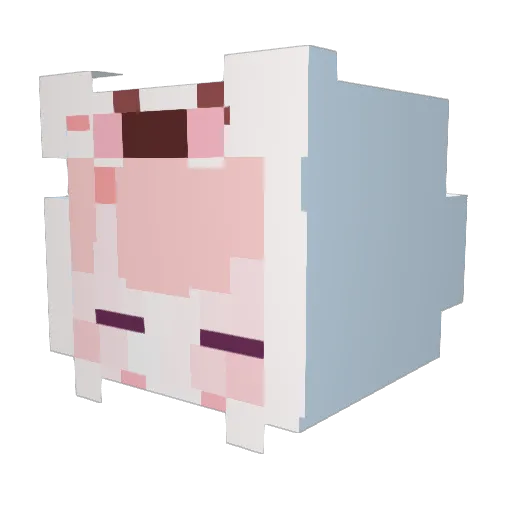 lovirrs Minecraft avatar head, 3D render