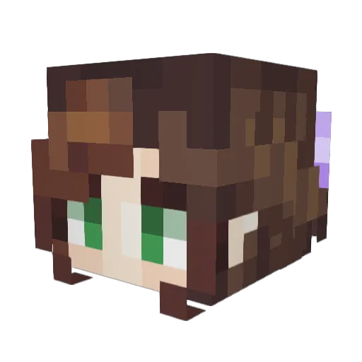 lovley_luna Minecraft avatar head, 3D render