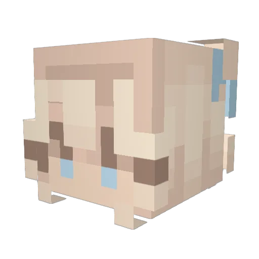 lovrie Minecraft avatar head, 3D render