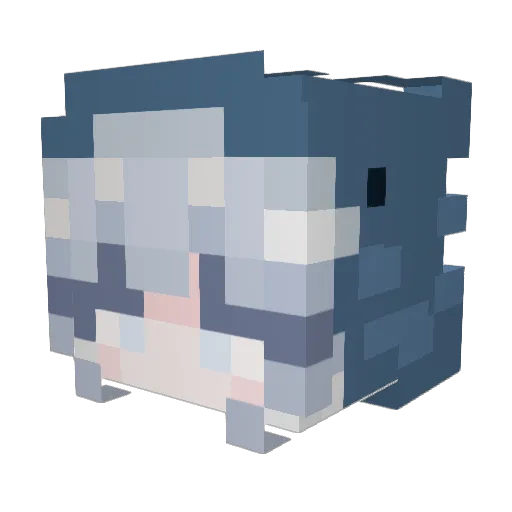 lovveu Minecraft avatar head, 3D render
