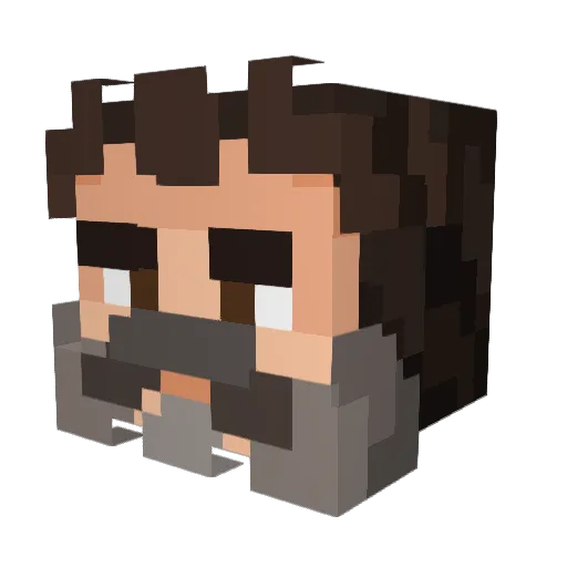 low2500 Minecraft avatar head, 3D render