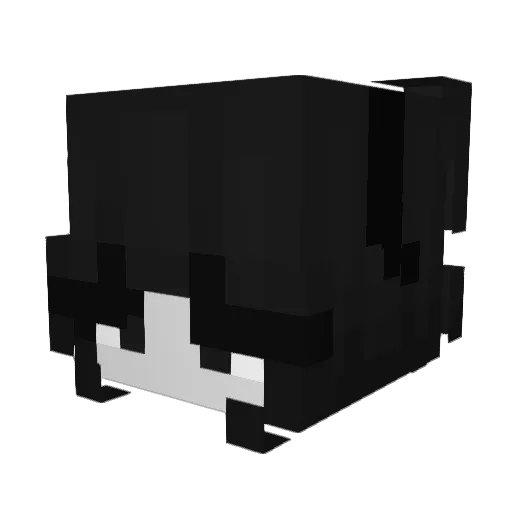 low2_ Minecraft avatar head, 3D render