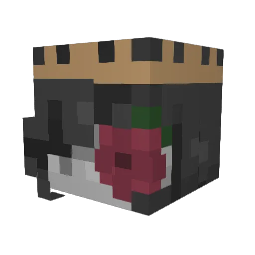 lowMiDS Minecraft avatar head, 3D render