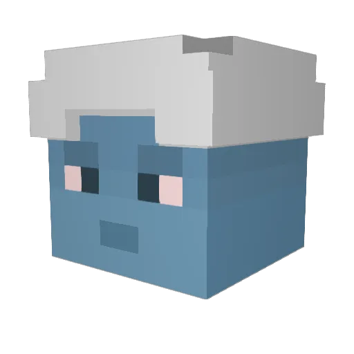 low_again Minecraft avatar head, 3D render