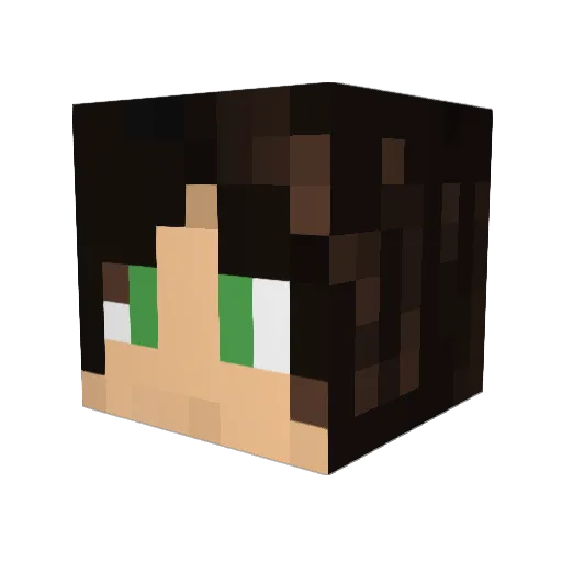 lowbellll Minecraft avatar head, 3D render