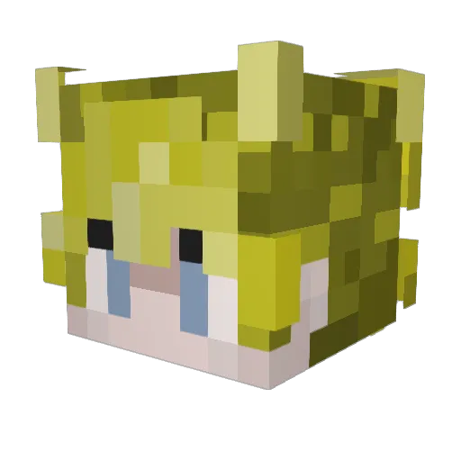 lowblooddrew Minecraft avatar head, 3D render