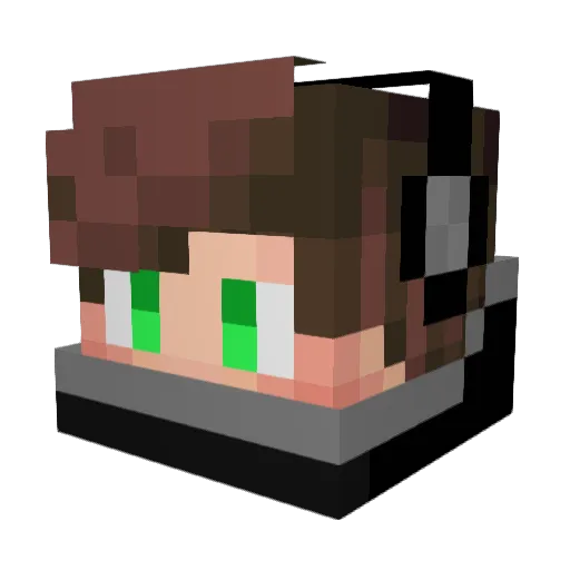 lowcjm Minecraft avatar head, 3D render