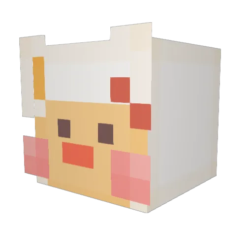 lower28 Minecraft avatar head, 3D render