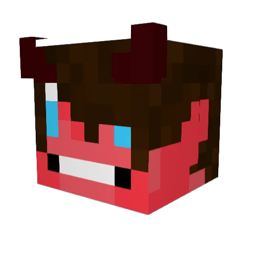 lowerlevelll Minecraft avatar head, 3D render