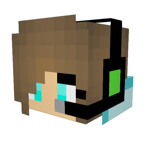 lowfever Minecraft avatar head, 3D render