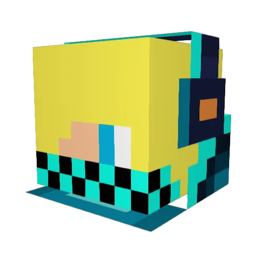 lowiranged12 Minecraft avatar head, 3D render