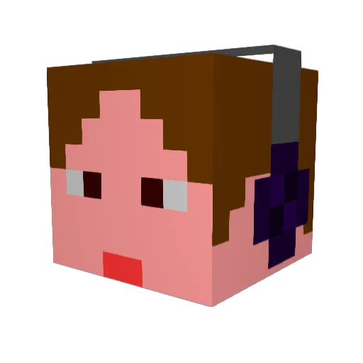 lowjinks Minecraft avatar head, 3D render