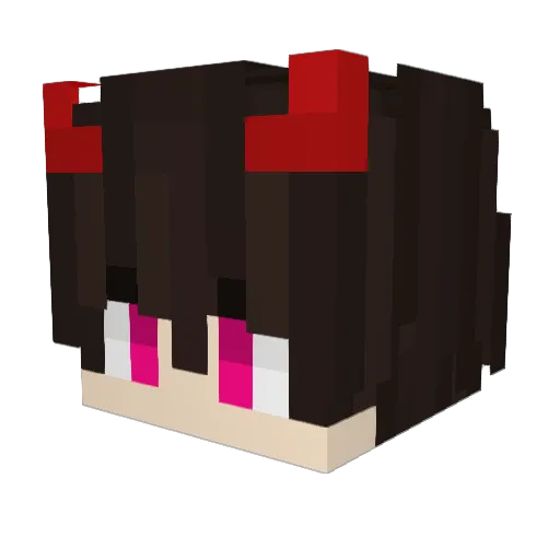 lowkiksss Minecraft avatar head, 3D render
