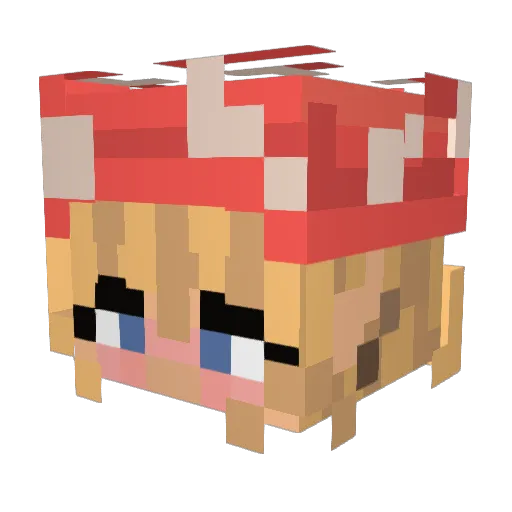 lowkyng Minecraft avatar head, 3D render