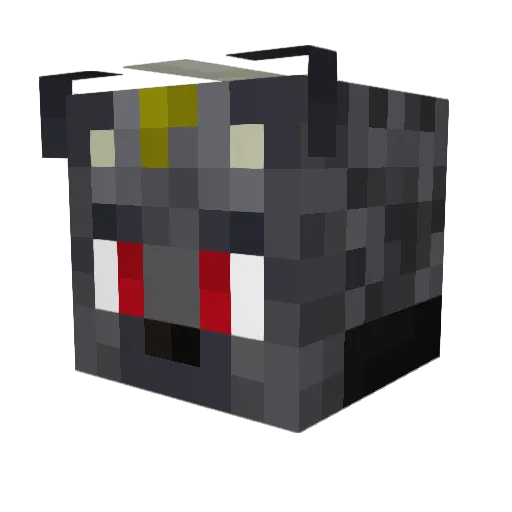 lowlightneen Minecraft avatar head, 3D render