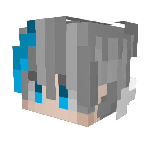 lowlymood Minecraft avatar head, 3D render