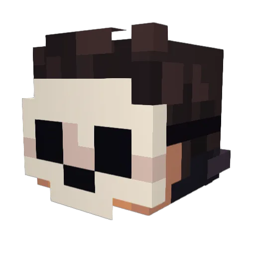 lowresbones Minecraft avatar head, 3D render