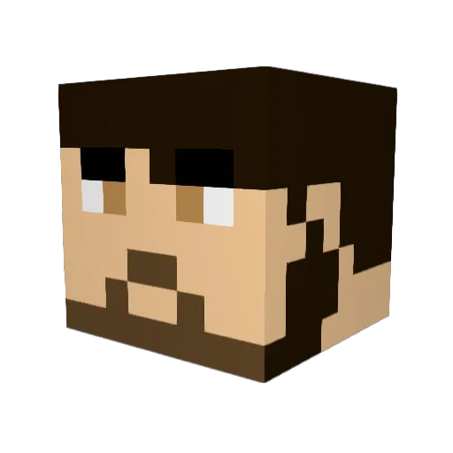 lowsaya Minecraft avatar head, 3D render