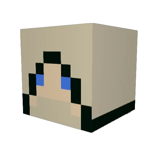 lowshinman Minecraft avatar head, 3D render