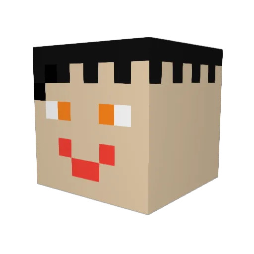 loxPvP Minecraft avatar head, 3D render