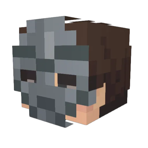 loxation Minecraft avatar head, 3D render