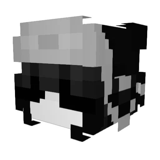 loxia Minecraft avatar head, 3D render