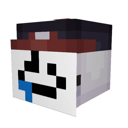 loxo_05 Minecraft avatar head, 3D render