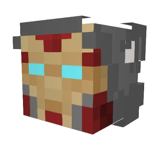 loziodenny Minecraft avatar head, 3D render