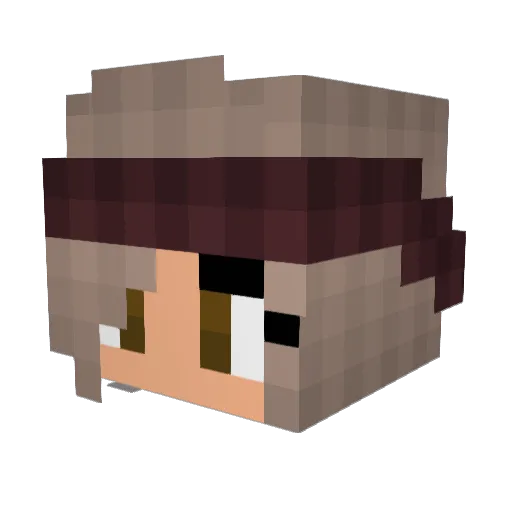 lozthellama Minecraft avatar head, 3D render