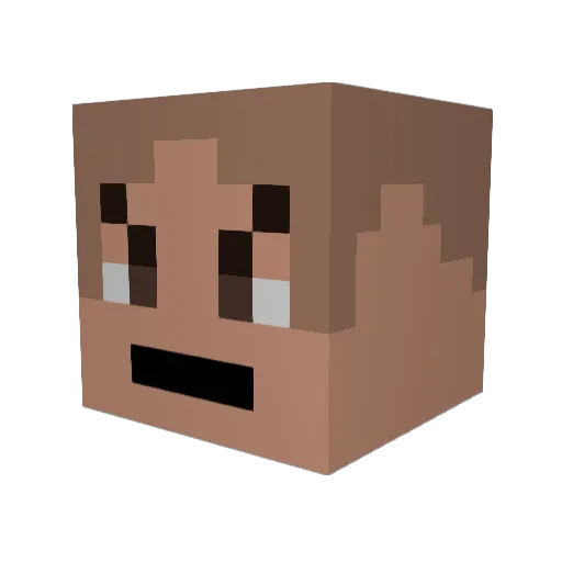 lozzipro Minecraft avatar head, 3D render