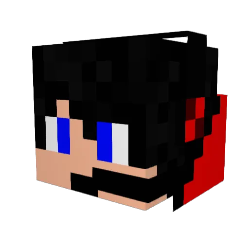 lpg_18 Minecraft avatar head, 3D render