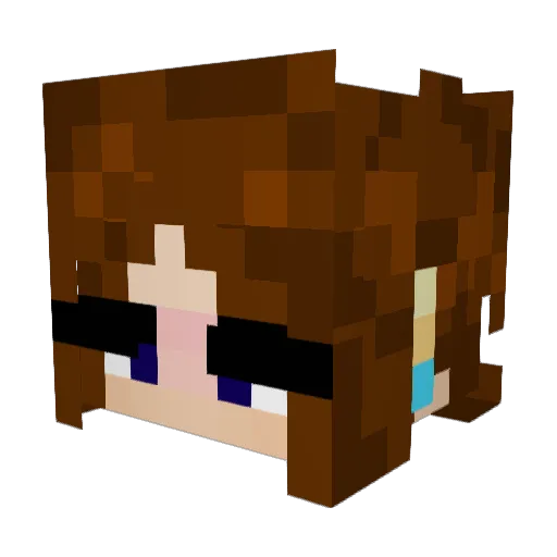 lpsfish Minecraft avatar head, 3D render