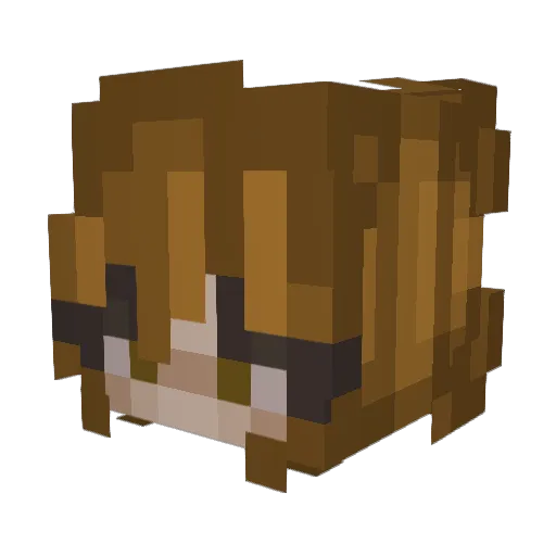 lpzella Minecraft avatar head, 3D render