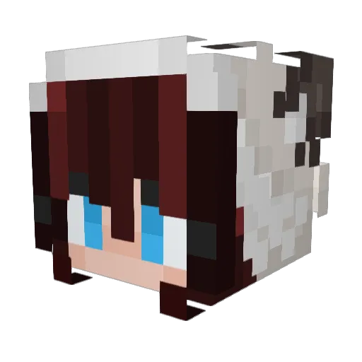 lpzockerin Minecraft avatar head, 3D render